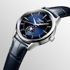 Thumbnail Image 1 of Longines Flagship Heritage Moonphase Blue Dial & Leather Strap Watch