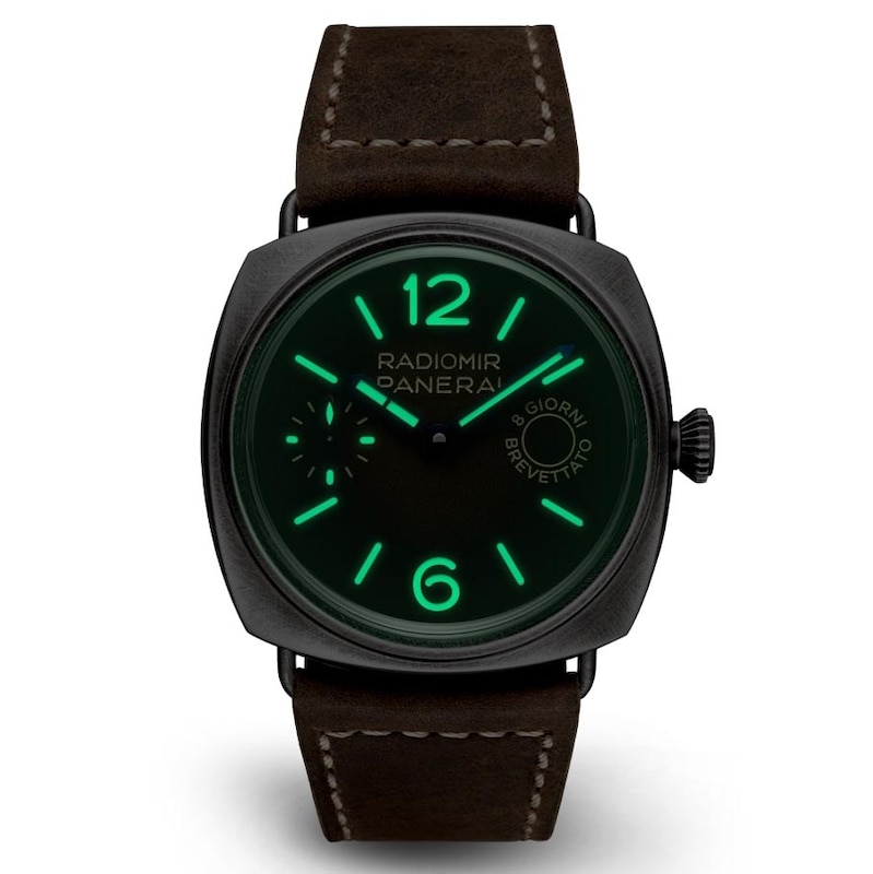 Panerai Radiomir Otto Giorni 45mm Men's Brown Leather Strap Watch