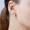 Thumbnail Image 3 of Yoko London Trend 18ct Yellow Gold Freshwater Pearl 0.16 Diamond  Earrings