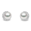 Thumbnail Image 0 of Yoko London Trend 18ct White Gold Freshwater Pearl 0.12ct Diamond Earrings