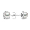 Thumbnail Image 1 of Yoko London Trend 18ct White Gold Freshwater Pearl 0.12ct Diamond Earrings
