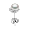 Thumbnail Image 2 of Yoko London Trend 18ct White Gold Freshwater Pearl 0.12ct Diamond Earrings