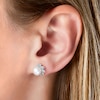 Thumbnail Image 2 of Yoko London Trend 18ct White Gold Freshwater Pearl 0.20ct Diamond Earrings