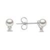 Thumbnail Image 1 of Yoko London Trend 18ct White Gold Freshwater Pearl 0.04ct Diamond Earrings