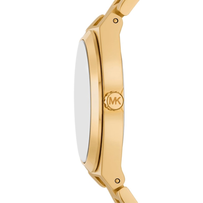 Michael Kors Lennox Ladies' White Dial & Gold-Tone Steel Bracelet Watch