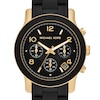 Thumbnail Image 3 of Michael Kors Runway Ladies' Gold-Tone Case & Black Rubber Strap Watch