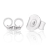 Thumbnail Image 1 of Sterling Silver 0.06ct Diamond Half Set Heart Stud Earrings
