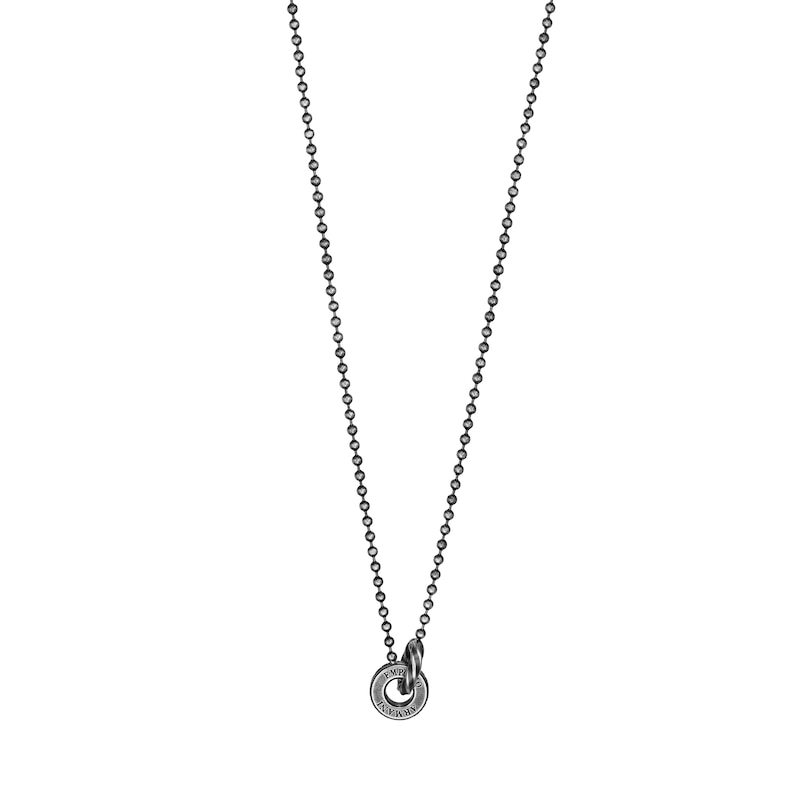 Emporio Armani Men's Stainless Steel Dual Ring Bead Chain Pendant