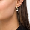 Thumbnail Image 2 of BOSS Leah Gold IP Freshwater Pearl Huggie Drop Earrings