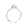 Thumbnail Image 2 of 9ct White Gold 0.50ct Diamond Pear Shape Halo Cluster Ring