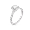 Thumbnail Image 1 of Platinum 0.75ct Diamond Emerald Shape & Baguette Cut Halo Ring