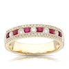 Thumbnail Image 0 of 9ct Yellow Gold Ruby 0.33ct Diamond Channel Set Eternity Ring