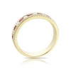 Thumbnail Image 2 of 9ct Yellow Gold Ruby 0.33ct Diamond Channel Set Eternity Ring