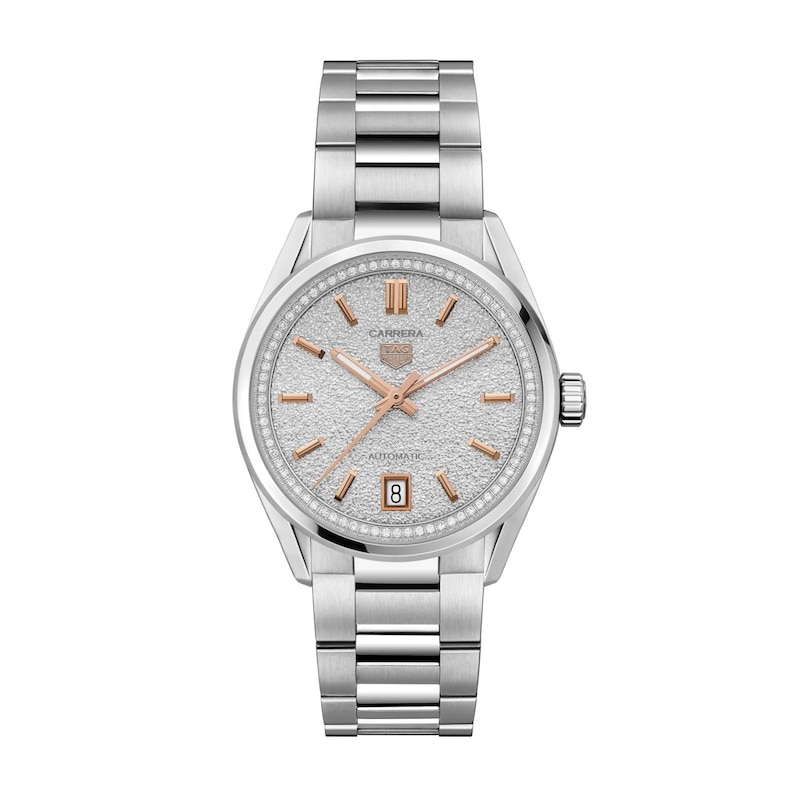 TAG Heuer Carrera Ladies' Diamond Textured Stainless Steel Watch