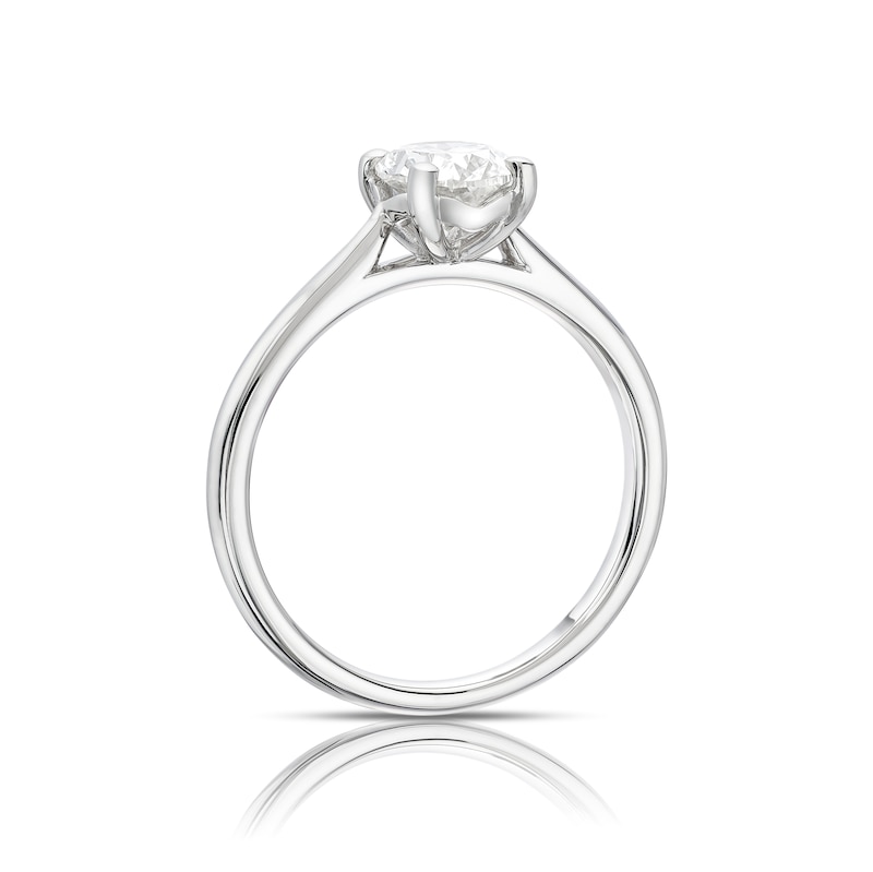 Platinum 1ct Diamond Oval Cut Solitaire Ring
