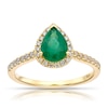 Thumbnail Image 0 of Le Vian 14ct Yellow Gold 0.29ct Diamond & Emerald Pear Shape Ring