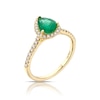 Thumbnail Image 1 of Le Vian 14ct Yellow Gold 0.29ct Diamond & Emerald Pear Shape Ring