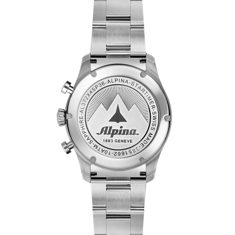 Alpina Startimer Men's Black Dial & Stainless Steel Bracelet Watch