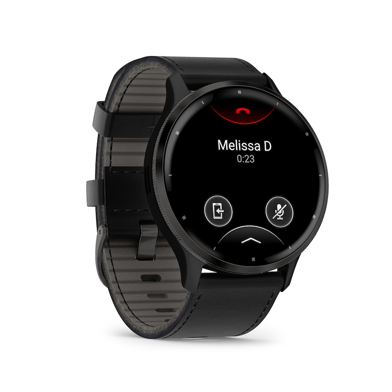 Garmin Venu 3 Black Leather Strap Smartwatch