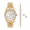 Thumbnail Image 0 of Michael Kors Lexington Gold-Tone Crystal Watch, Bracelet & Earring Giftset