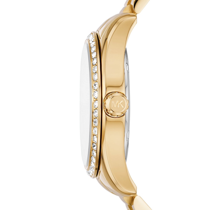 Michael Kors Lexington Gold-Tone Crystal Watch, Bracelet & Earring Giftset