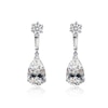 Thumbnail Image 0 of CARAT* LONDON Kendall White Gold Plate Round & CZ Pear Drop Earrings