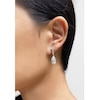Thumbnail Image 3 of CARAT* LONDON Kendall White Gold Plate Round & CZ Pear Drop Earrings