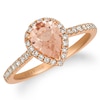 Thumbnail Image 0 of Le Vian 14ct Rose Gold Morganite & 0.29ct Diamond Ring