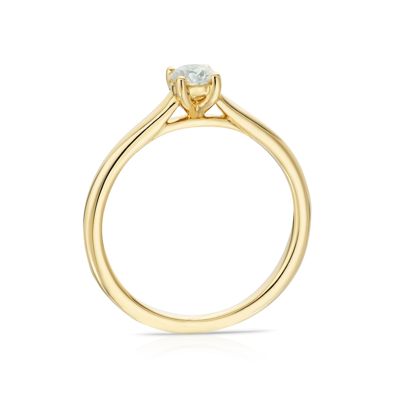 14ct Yellow Gold 0.25ct Diamond Round Cut Solitaire Ring