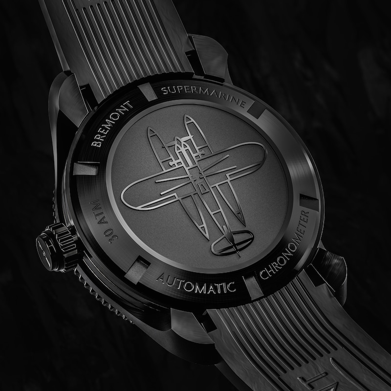 Bremont Supermarine S302 Jet Black Rubber Strap Watch