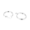 Thumbnail Image 1 of 9ct White Gold 23mm Square Edge Oval Creole Hoop Earrings