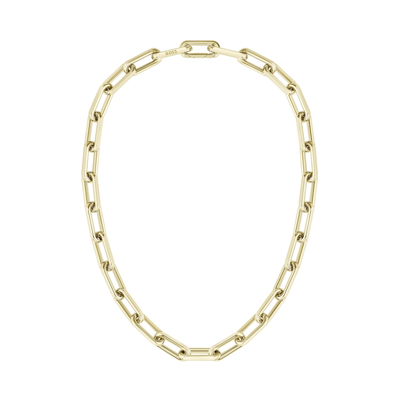 BOSS Halia Ladies' Gold-Tone IP 16 Inch Link Chain Necklace