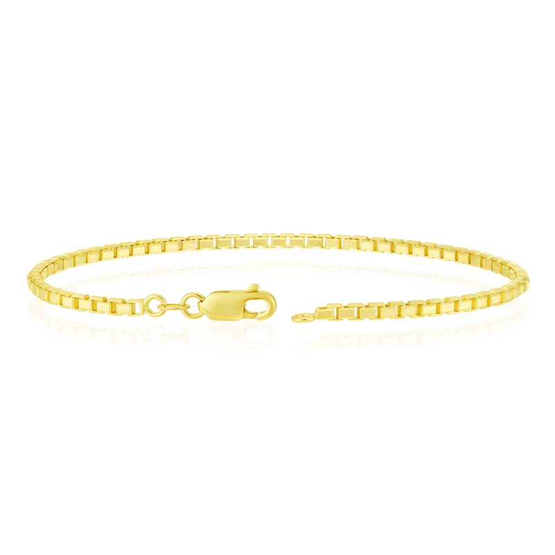 9ct Yellow Gold 8 Inch Box Chain Bracelet