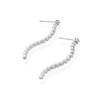 Thumbnail Image 1 of Sterling Silver Cubic Zirconia Pavé Drop Earrings