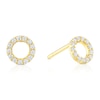 Thumbnail Image 0 of 9ct Yellow Gold Cubic Zirconia Open Circle Stud Earrings