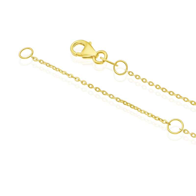 9ct Yellow Gold CZ Pear Shaped Pendant & Earrings Jewellery Set