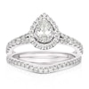 Thumbnail Image 0 of Vera Wang 18ct White Gold 0.70ct Diamond Pear Shaped Bridal Set