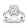 Thumbnail Image 0 of Vera Wang 18ct White Gold 0.70ct Diamond Emerald Shaped Bridal Set