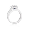Thumbnail Image 2 of Vera Wang 18ct White Gold 0.70ct Diamond Emerald Shaped Bridal Set