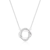 Thumbnail Image 0 of 9ct White Gold 0.10ct Diamond 18 Inch Interlink Twist Necklace