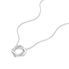 Thumbnail Image 1 of 9ct White Gold 0.10ct Diamond 18 Inch Interlink Twist Necklace