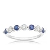 Thumbnail Image 0 of 9ct White Gold Blue Sapphire & 0.33ct Diamond Eternity Ring