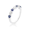 Thumbnail Image 1 of 9ct White Gold Blue Sapphire & 0.33ct Diamond Eternity Ring