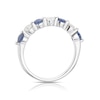 Thumbnail Image 2 of 9ct White Gold Blue Sapphire & 0.33ct Diamond Eternity Ring