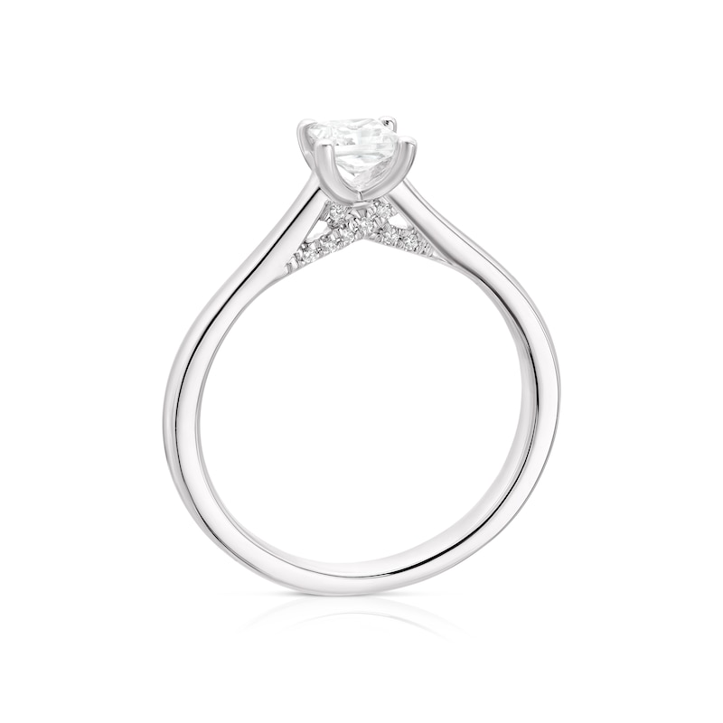18ct White Gold & Platinum 0.50ct Diamond Princess Cut Ring
