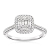 Thumbnail Image 0 of 9ct White Gold 0.50ct Diamond Cushion Shaped Cluster Ring