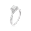 Thumbnail Image 1 of 14ct White Gold 0.50ct Diamond Cushion Shaped Cluster Ring