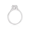 Thumbnail Image 2 of 14ct White Gold 0.50ct Diamond Cushion Shaped Cluster Ring