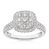 Thumbnail Image 0 of Platinum 1ct Diamond Cushion Shaped Cluster Ring