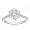 Thumbnail Image 0 of Platinum 1ct Diamond Flower Shaped Cluster Ring